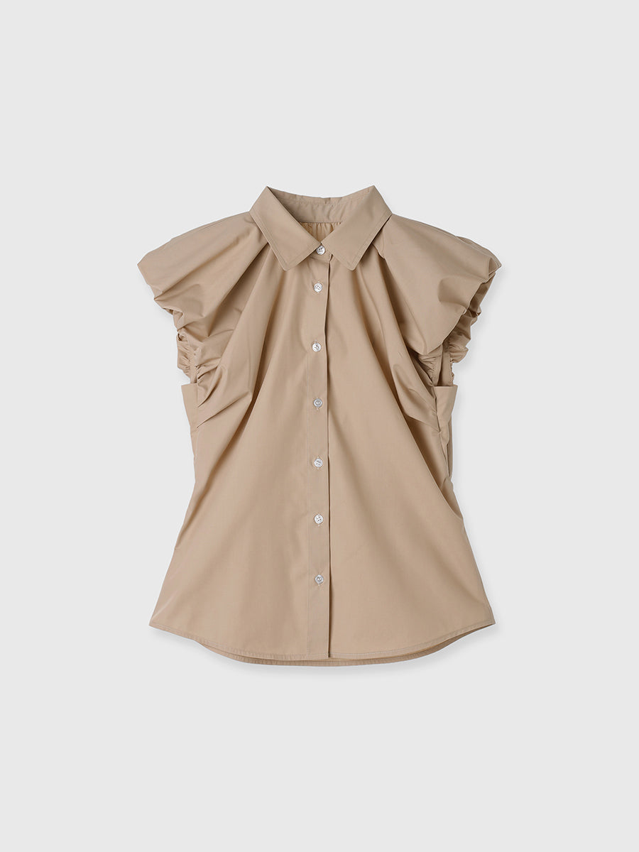 ギャザースリーブブラウス