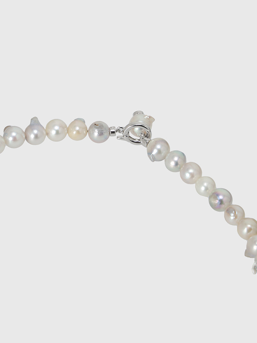 【AYUS】Akoya baropue pearl clicker necklace 6-7.5mm