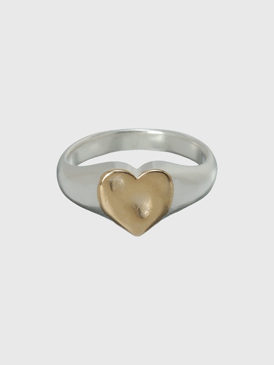 【TEN.】ハートシグネットリング MIX    11号