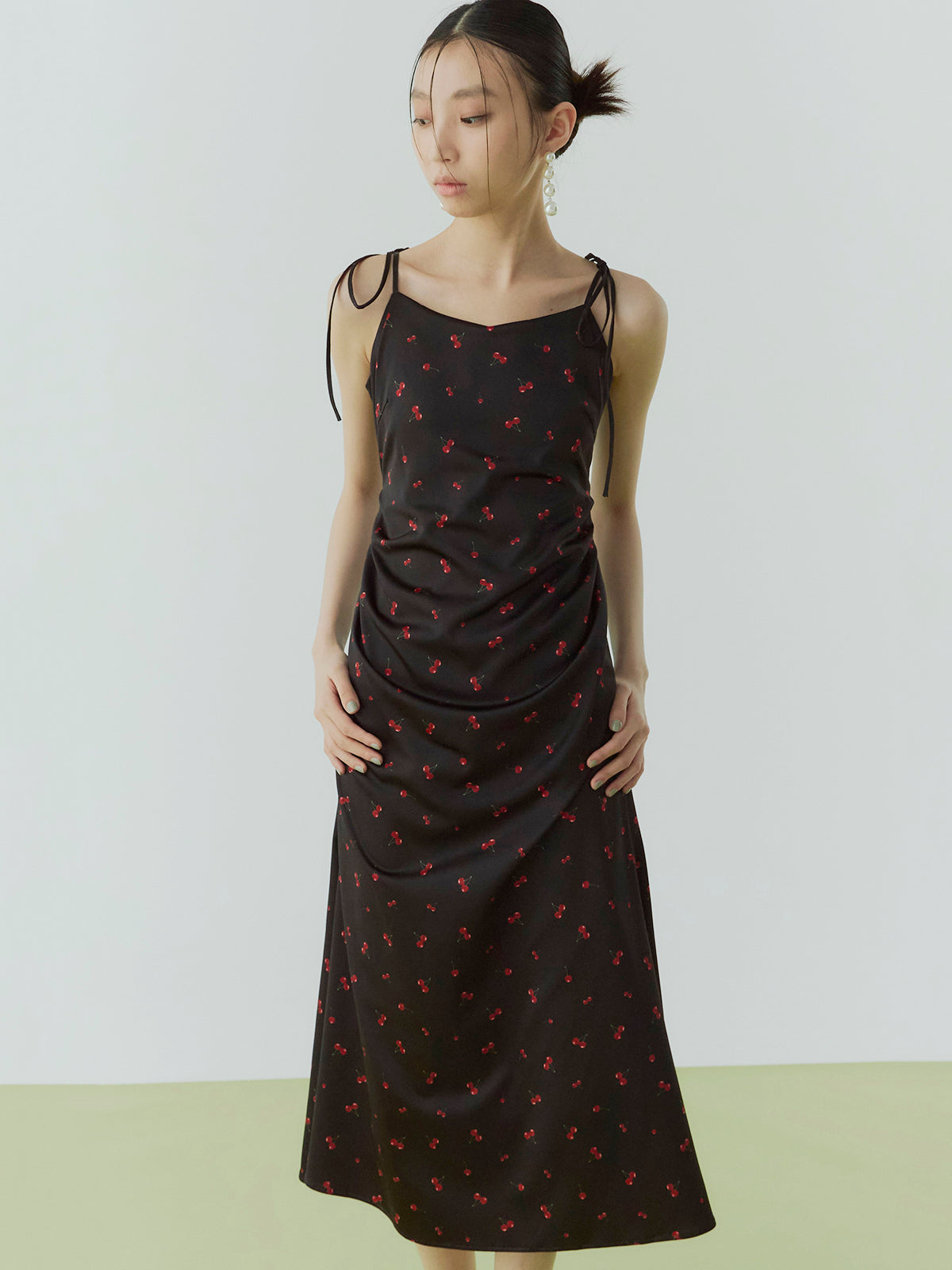 cherry patternキャミワンピース