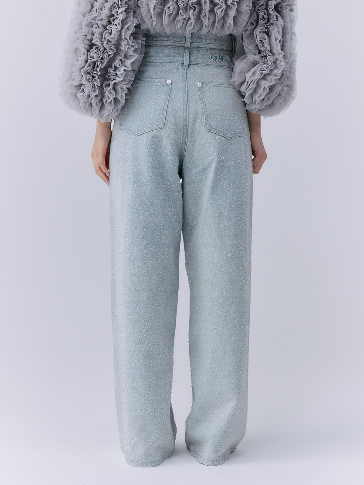 drop patternデニムパンツ