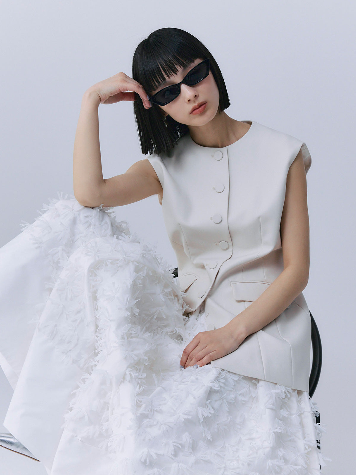 リボンクロスフレアスカート