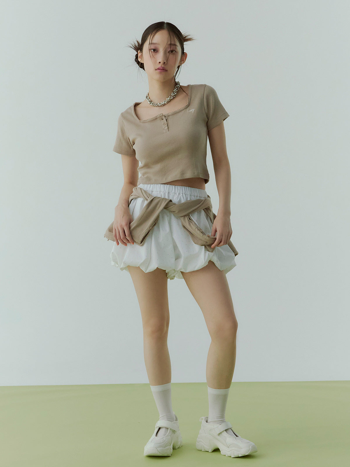 miller×eimy ハーフスリーブコンパクトTシャツ