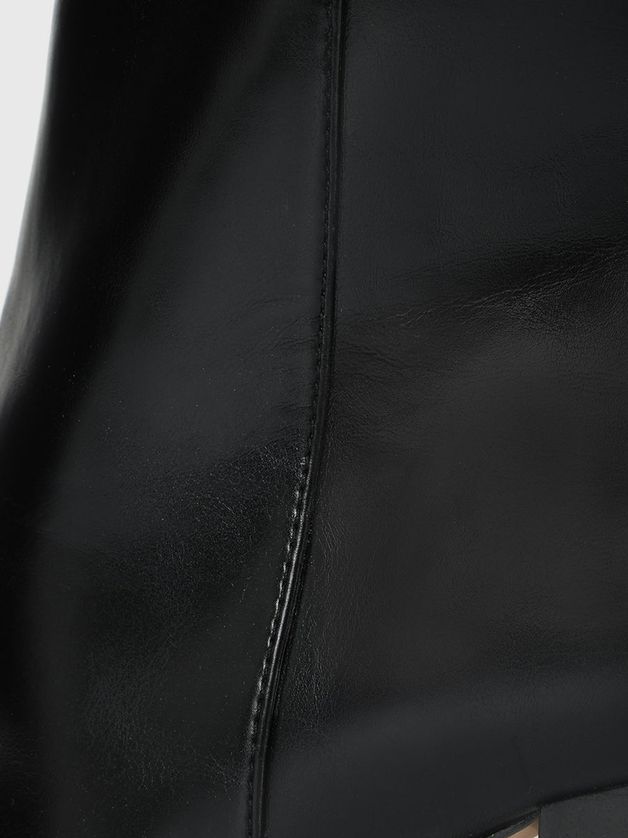 スクエアトゥロングブーツ