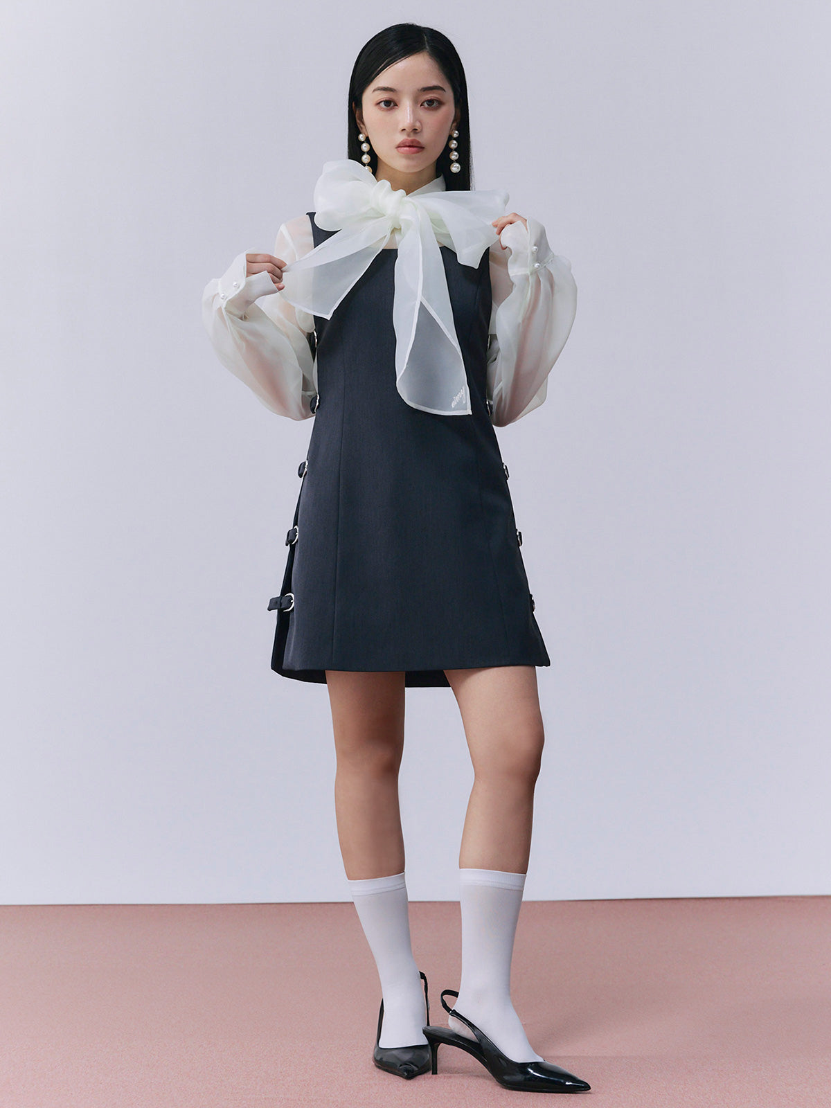 サイドベルトワンピース