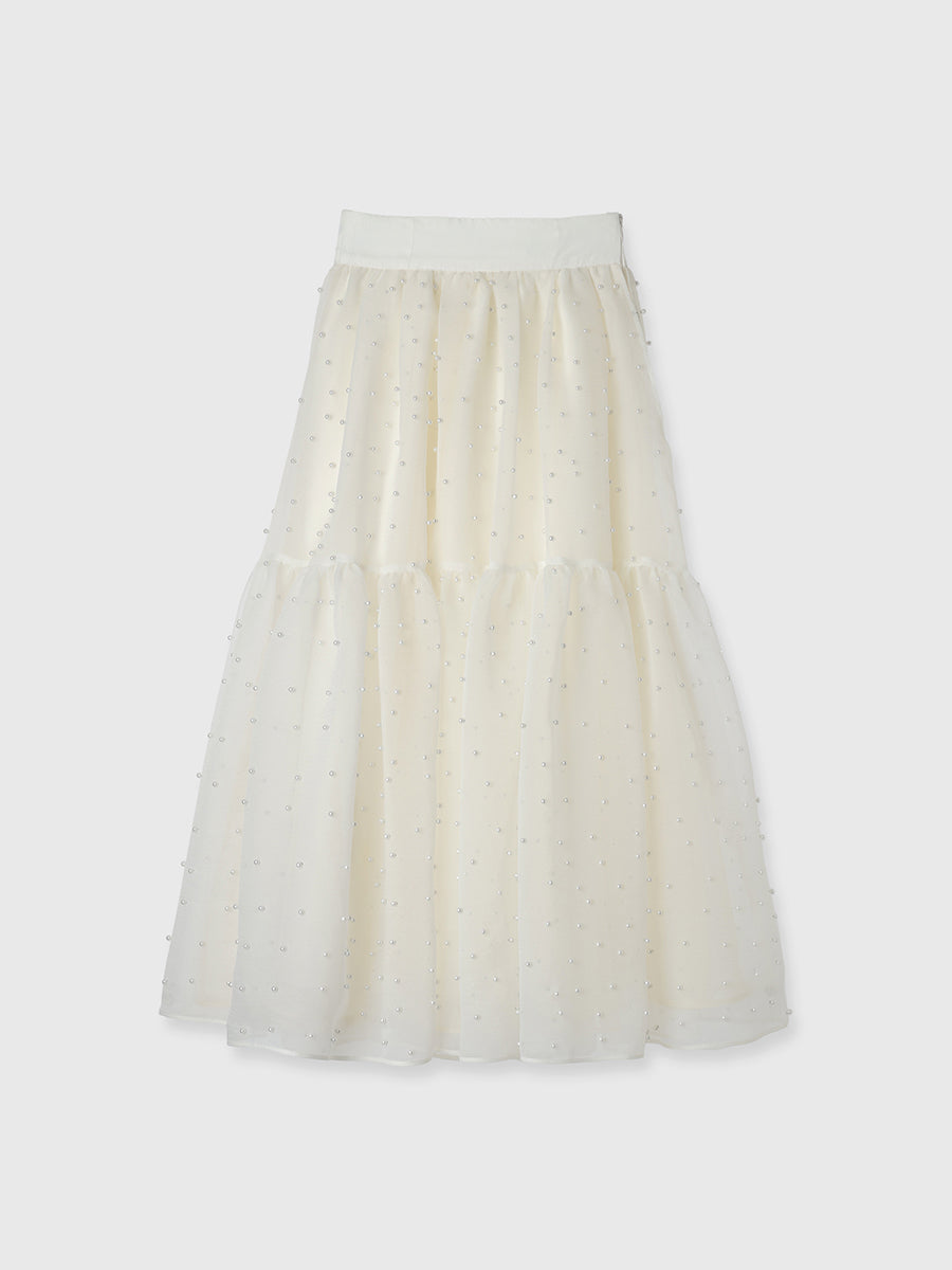 パールスタッズフレアスカート