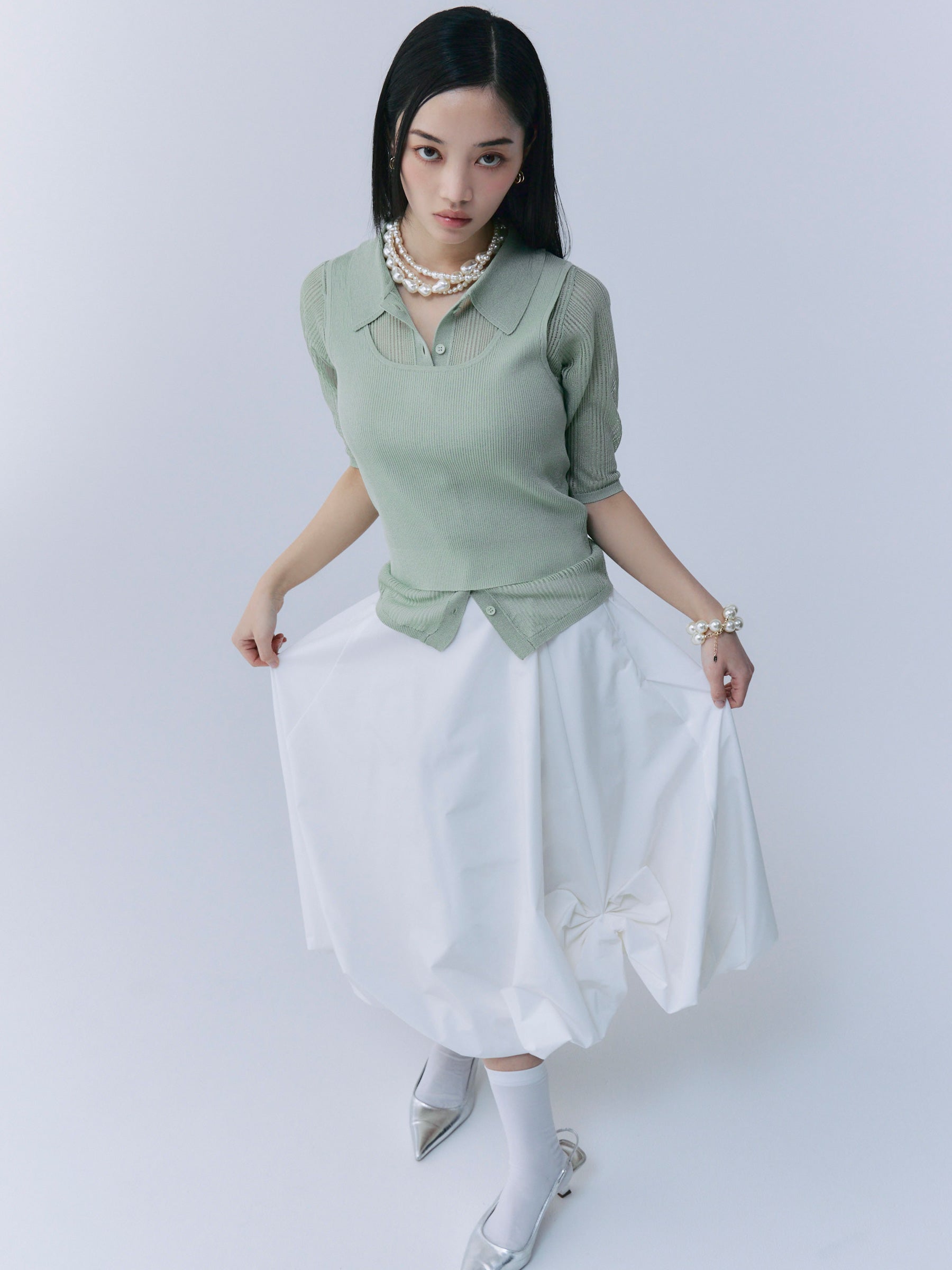 AI_ck！ ギャザーバルーンタックスカート