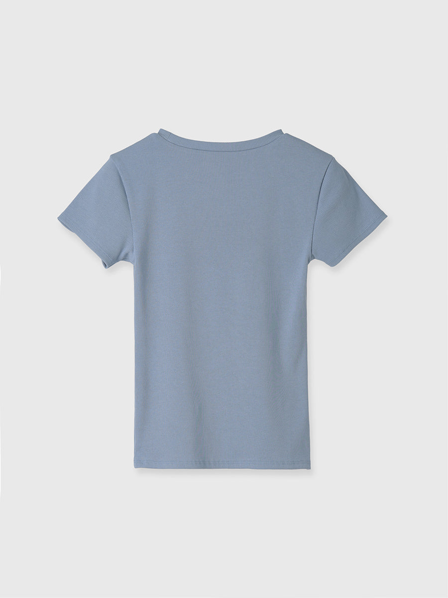 リブTシャツ