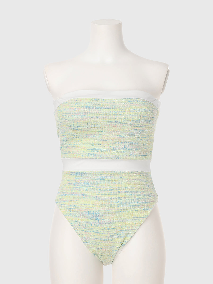 バックリボンツイードワンピース