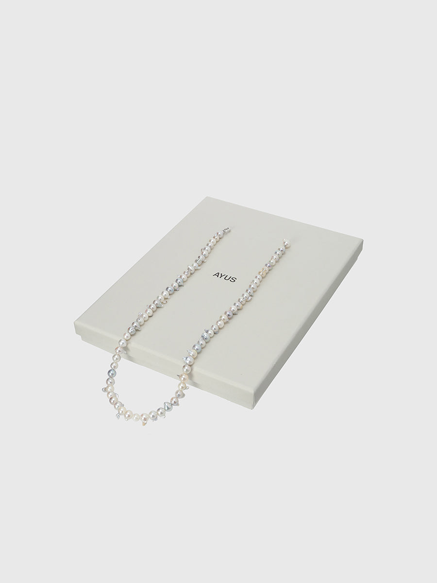 【AYUS】Akoya baropue pearl clicker necklace 6-7.5mm