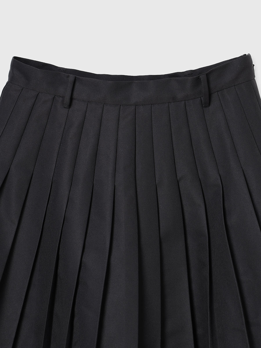 プリーツミディスカート