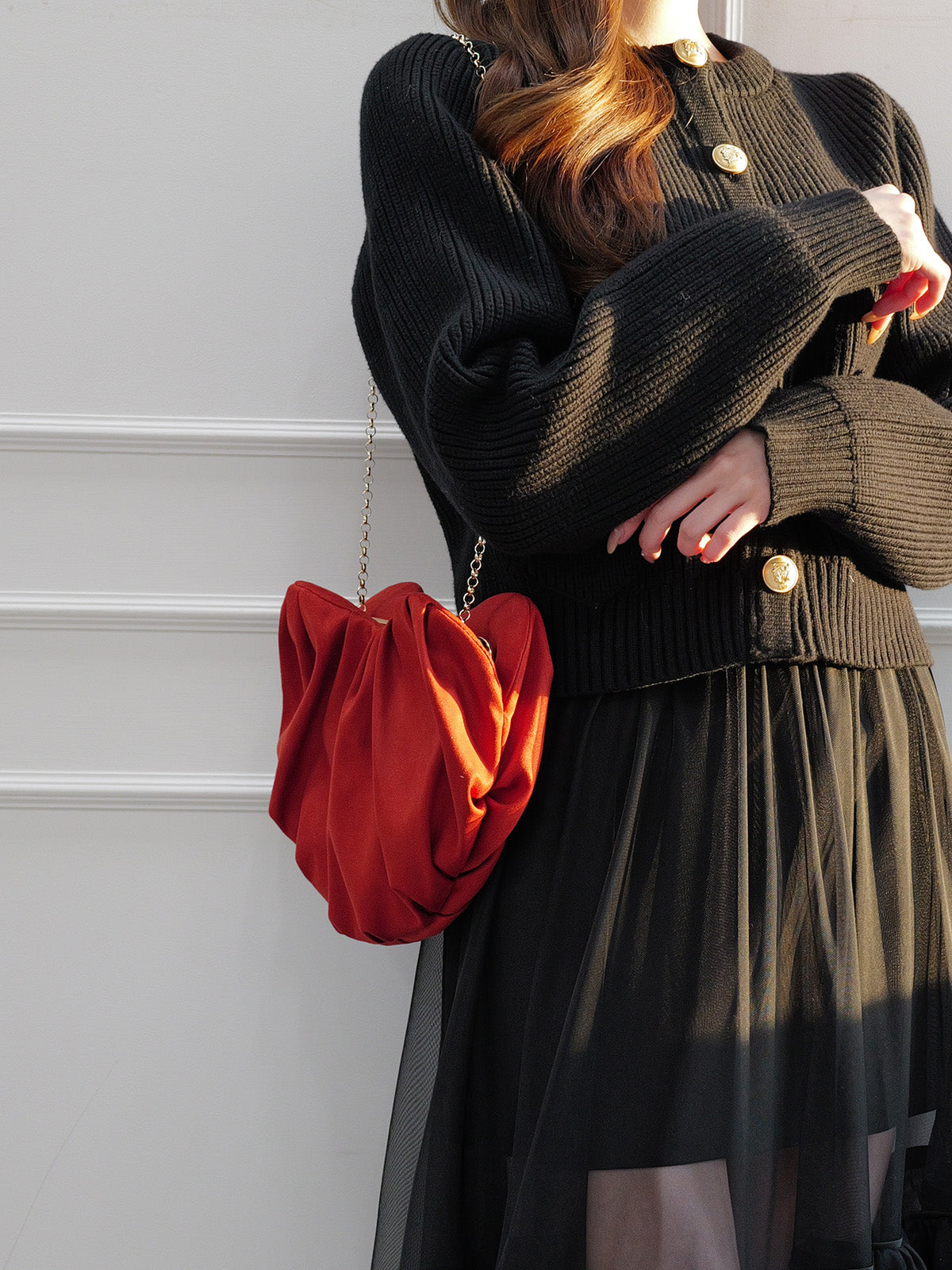 ギャザーチェーンバッグ