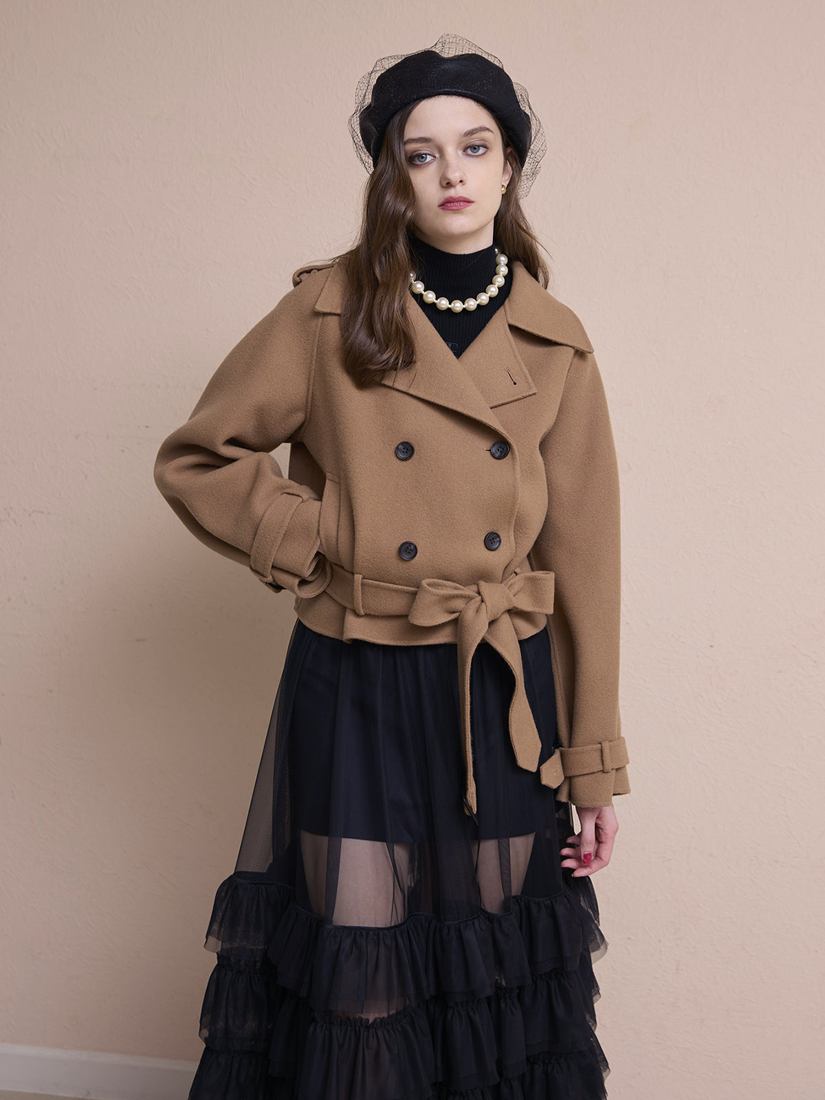 チュールティアードレイヤードスカート