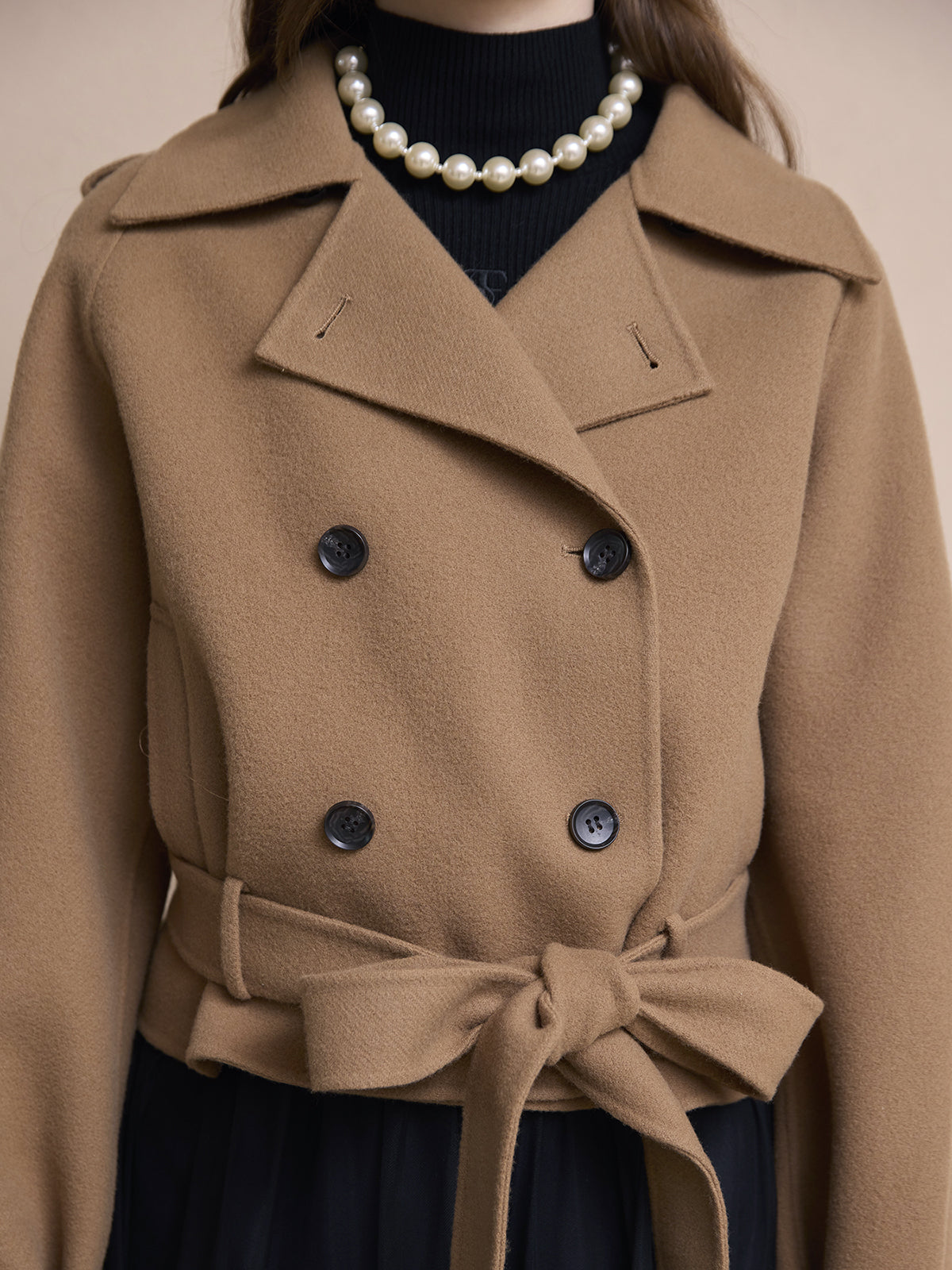 ウールショートトレンチコート