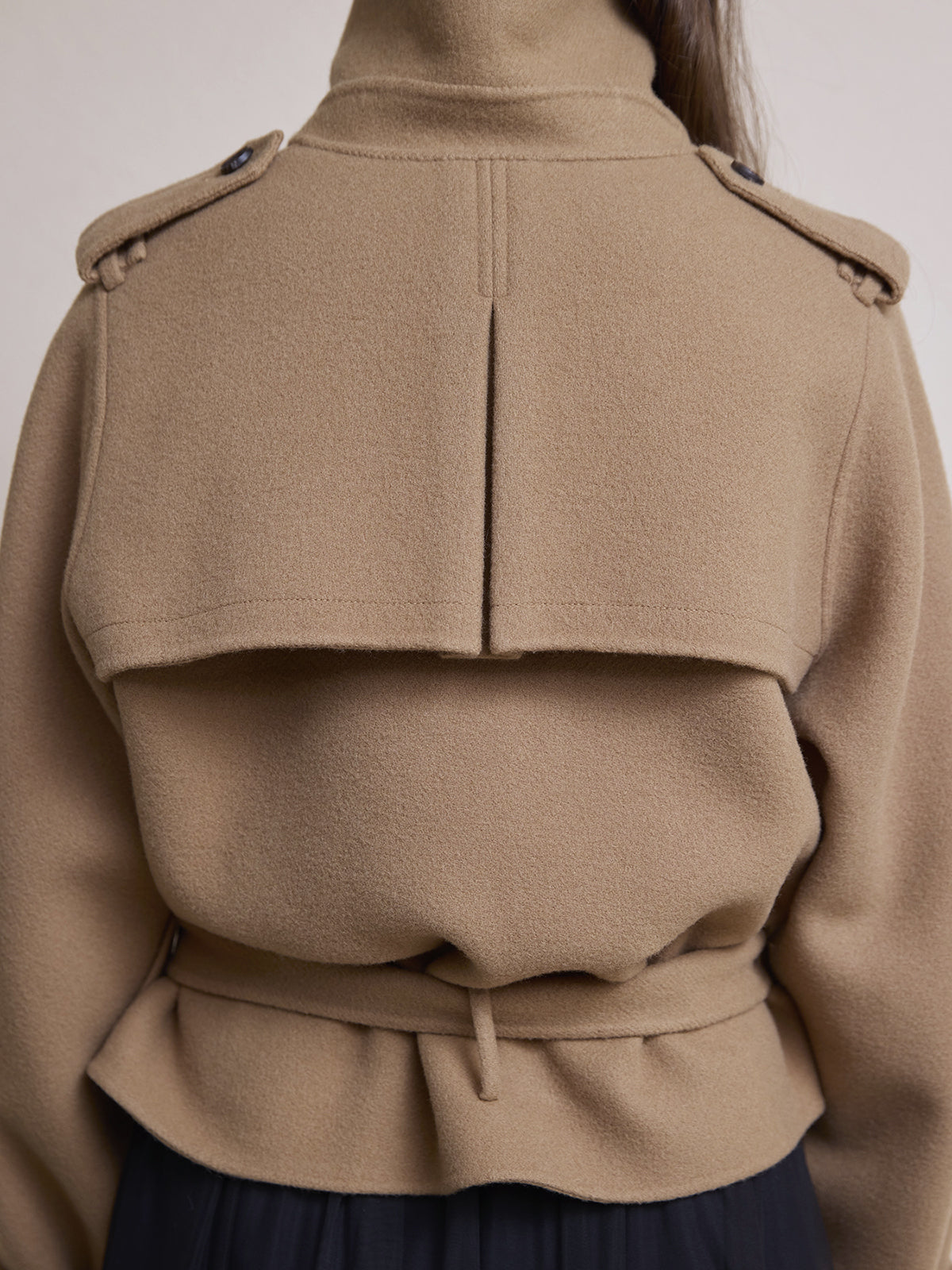 ウールショートトレンチコート