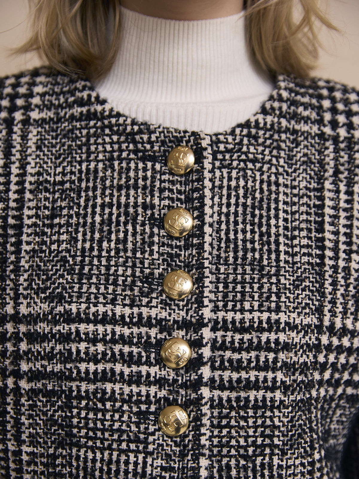 ツイードノーカラージャケット