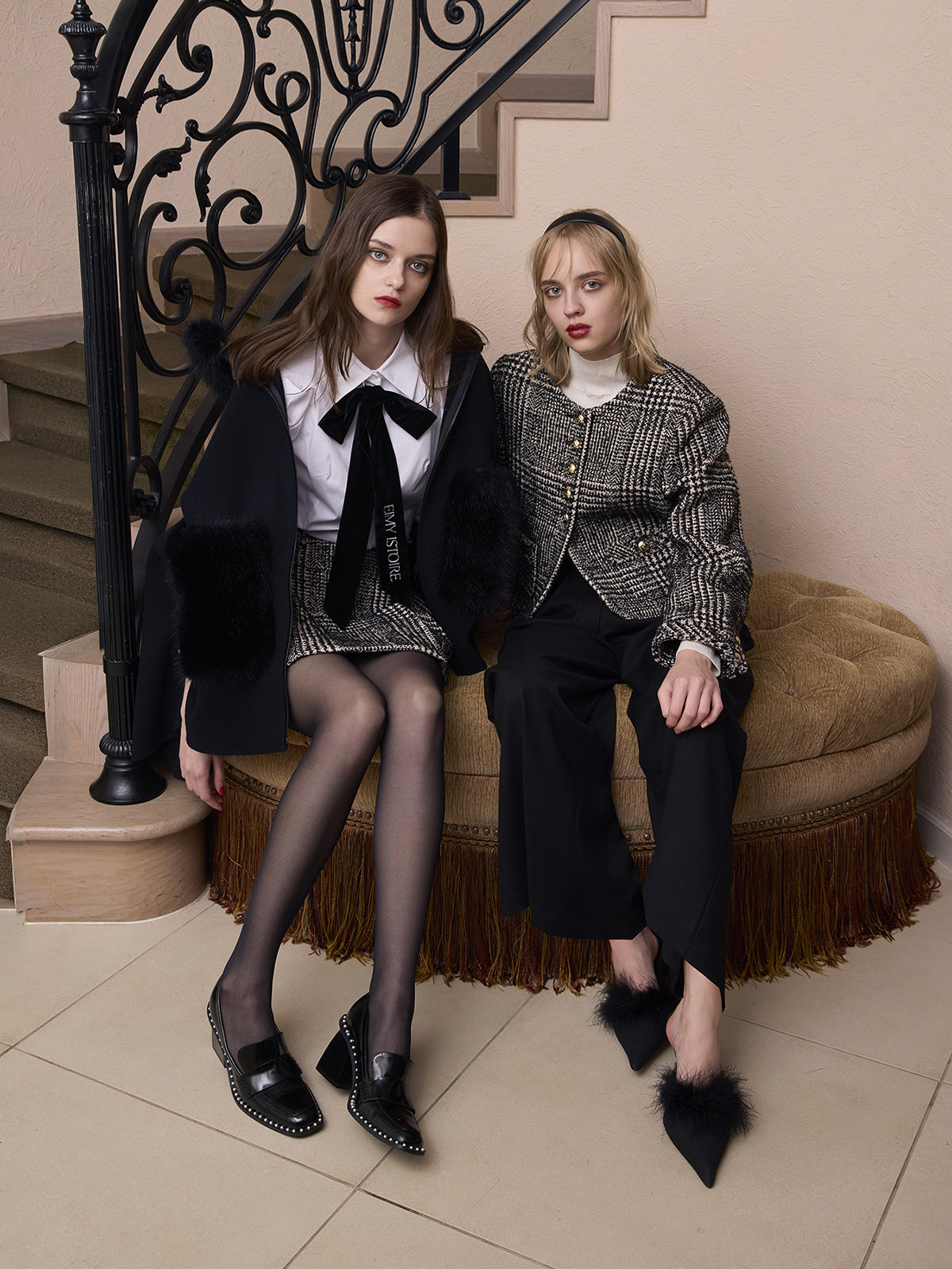 ツイードノーカラージャケット