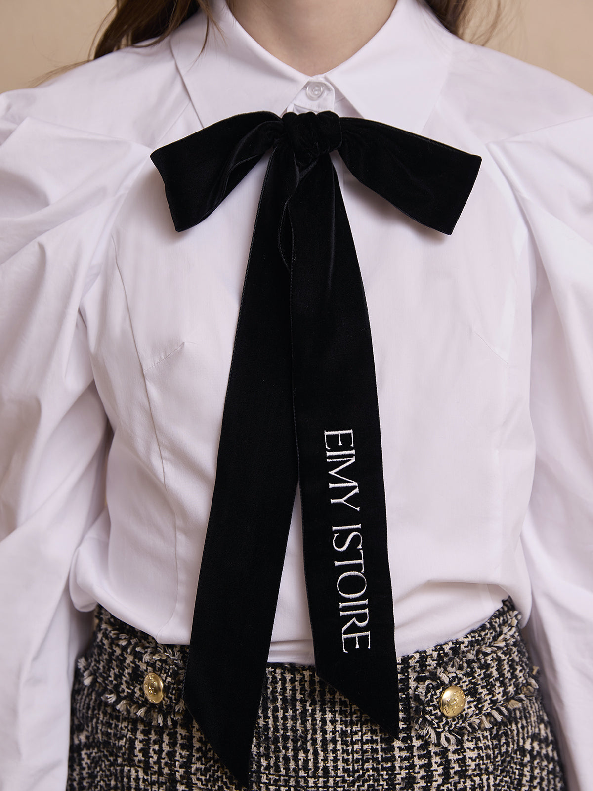 ベルベットリボンロゴシャツ