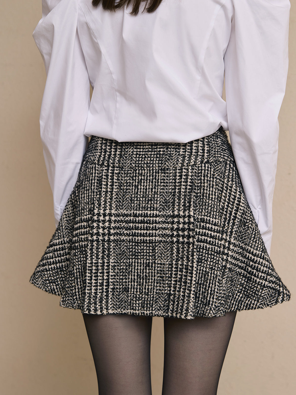ツイードタックミニスカート