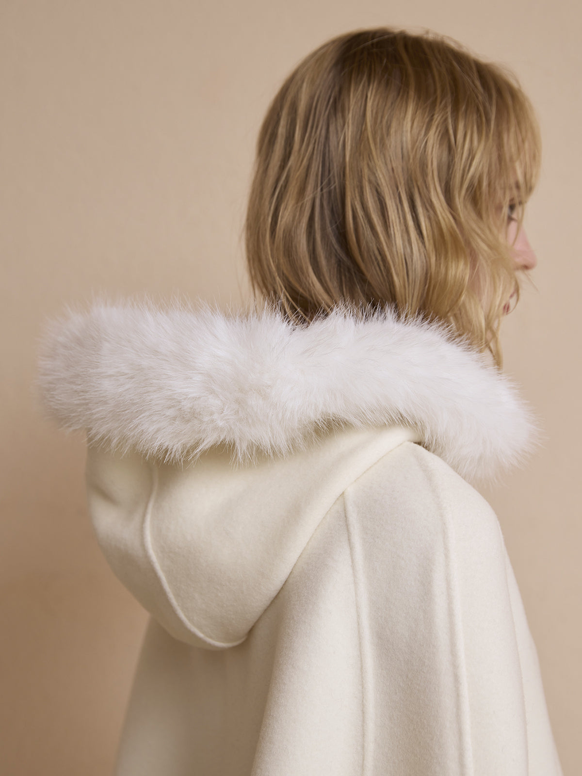 ファーポケットマントコート