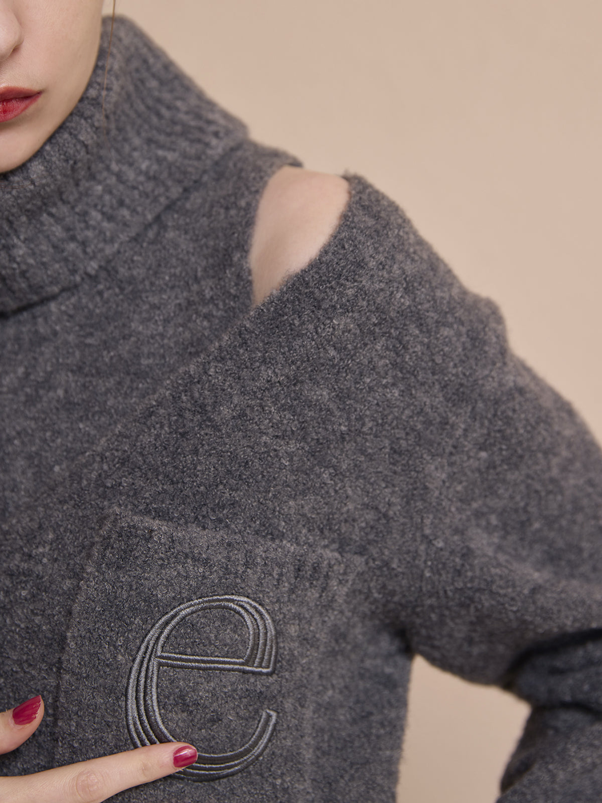 ブークレニットカーディガン