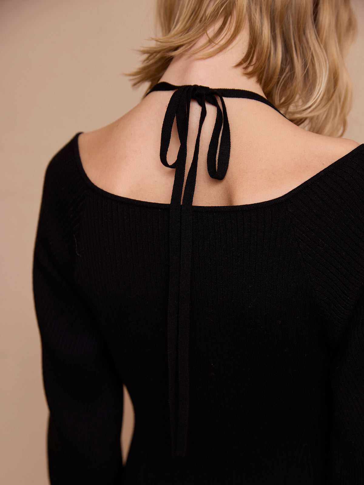 フロントロゴリブニットワンピース