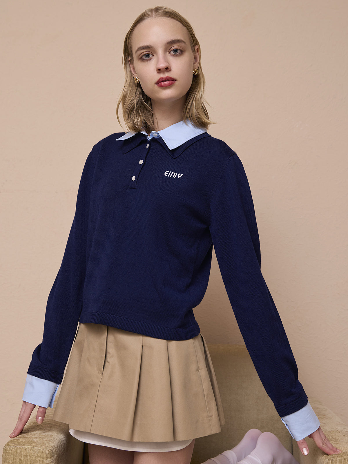 MODEL:172cm／COLOR:NAVY／SIZE:F