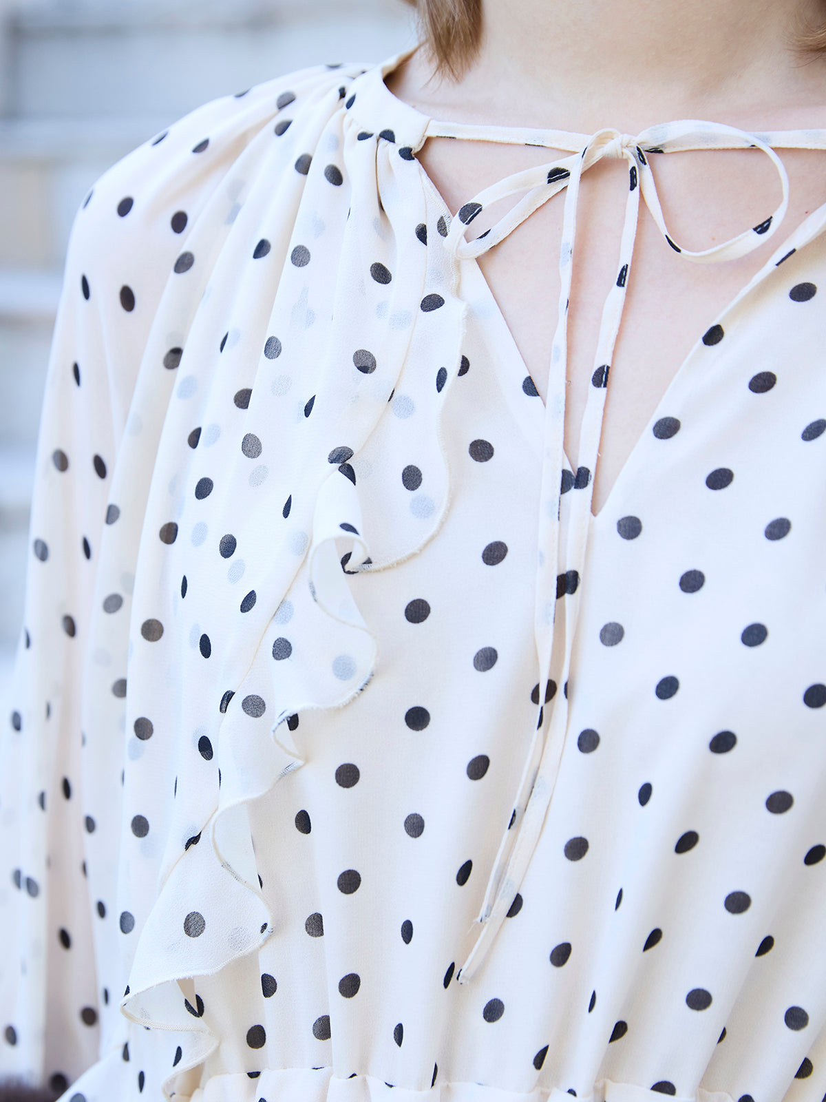 ドットギャザーフリルワンピース