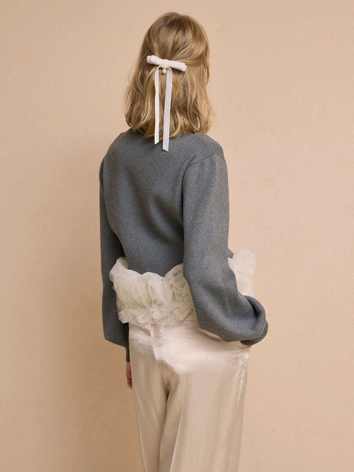 チュールぺプラムニット