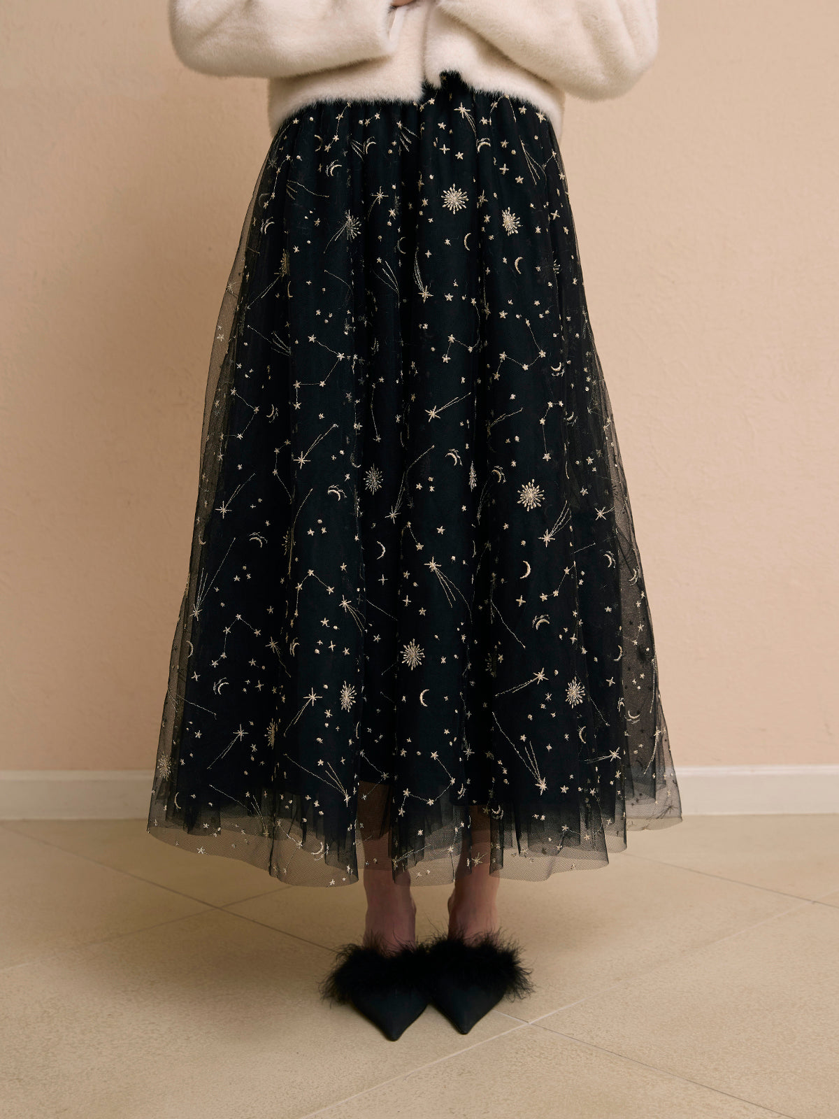 スターエンブロイダリースカート