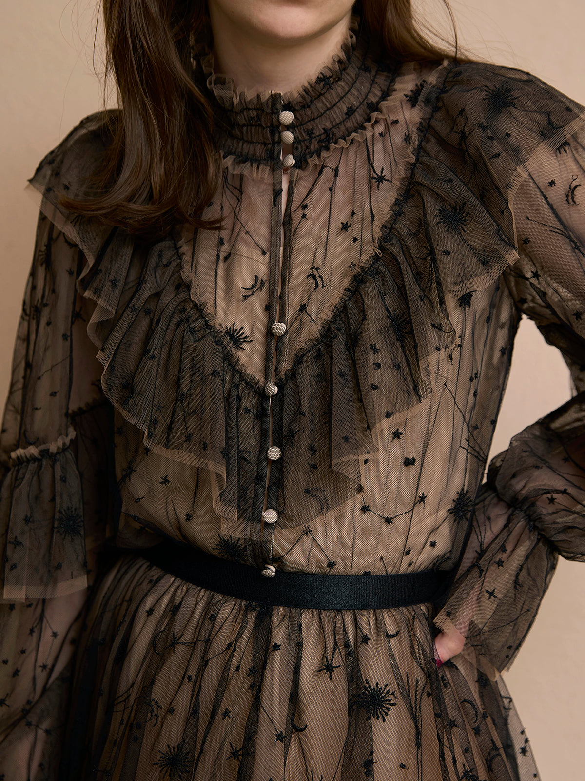 スターエンブロイダリーブラウス