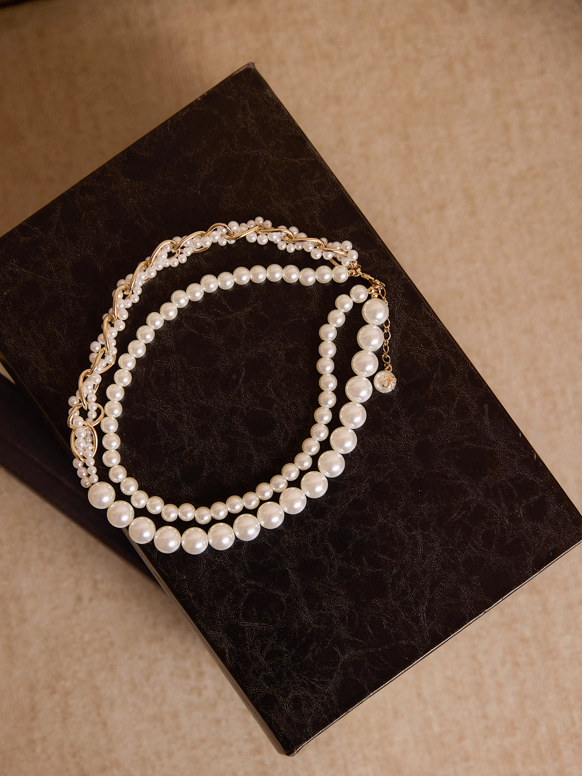 チェーンミックスパールネックレス