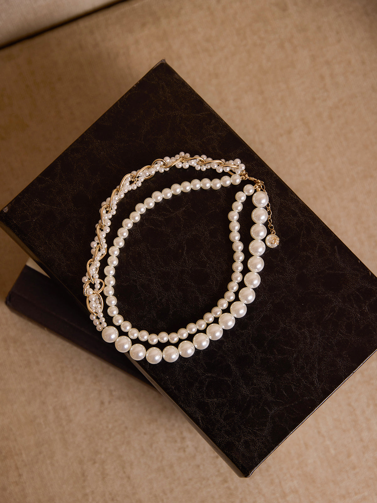 チェーンミックスパールネックレス