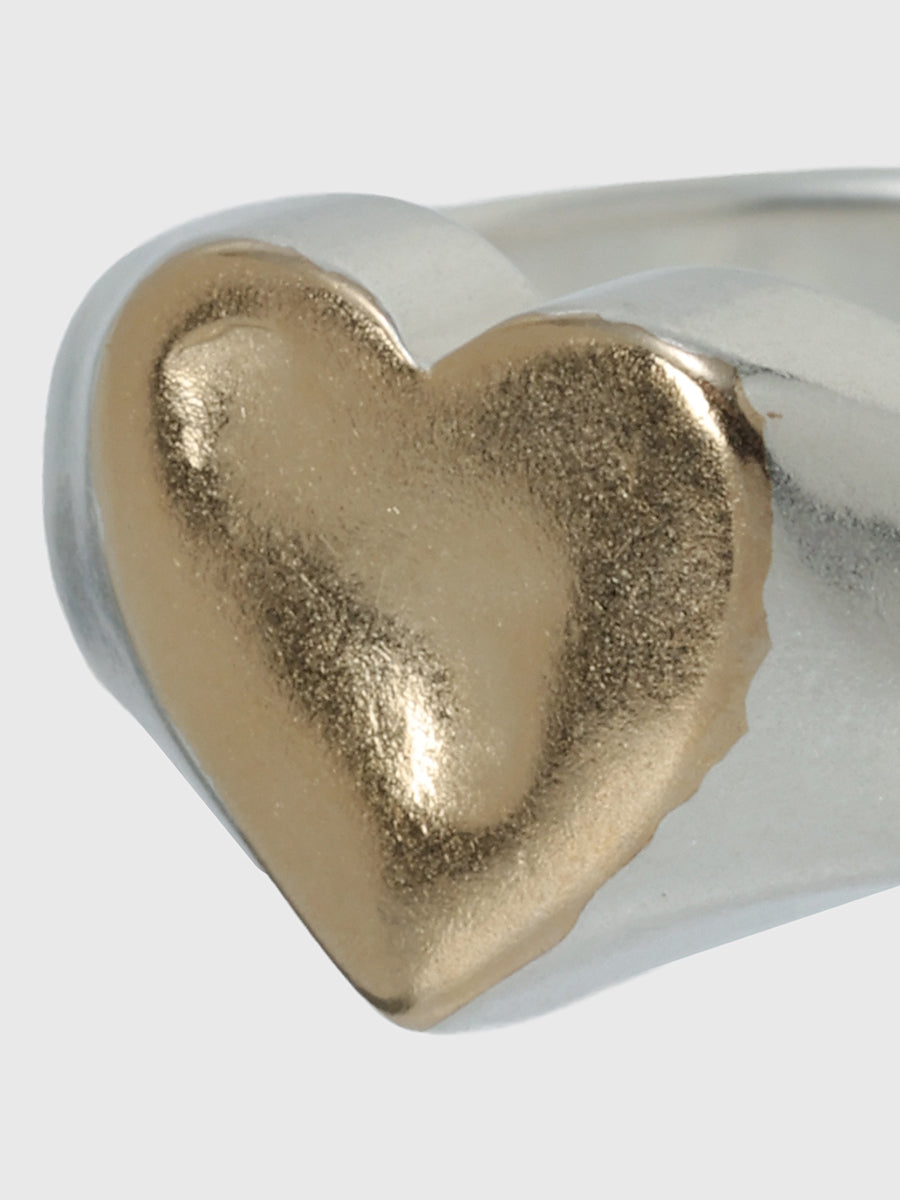 【TEN.】ハートシグネットリング MIX  5号