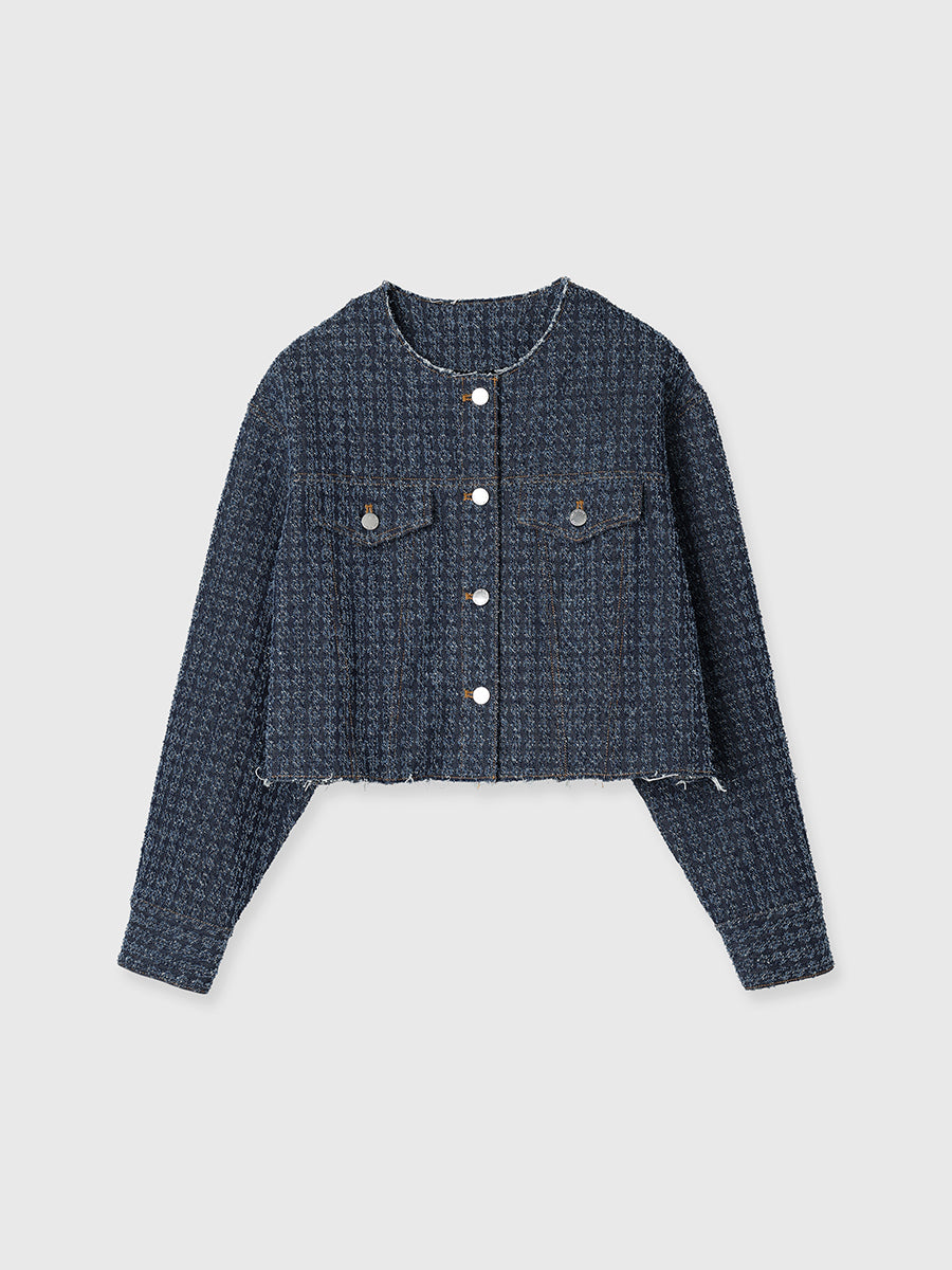 ツイードライクデニムジャケット