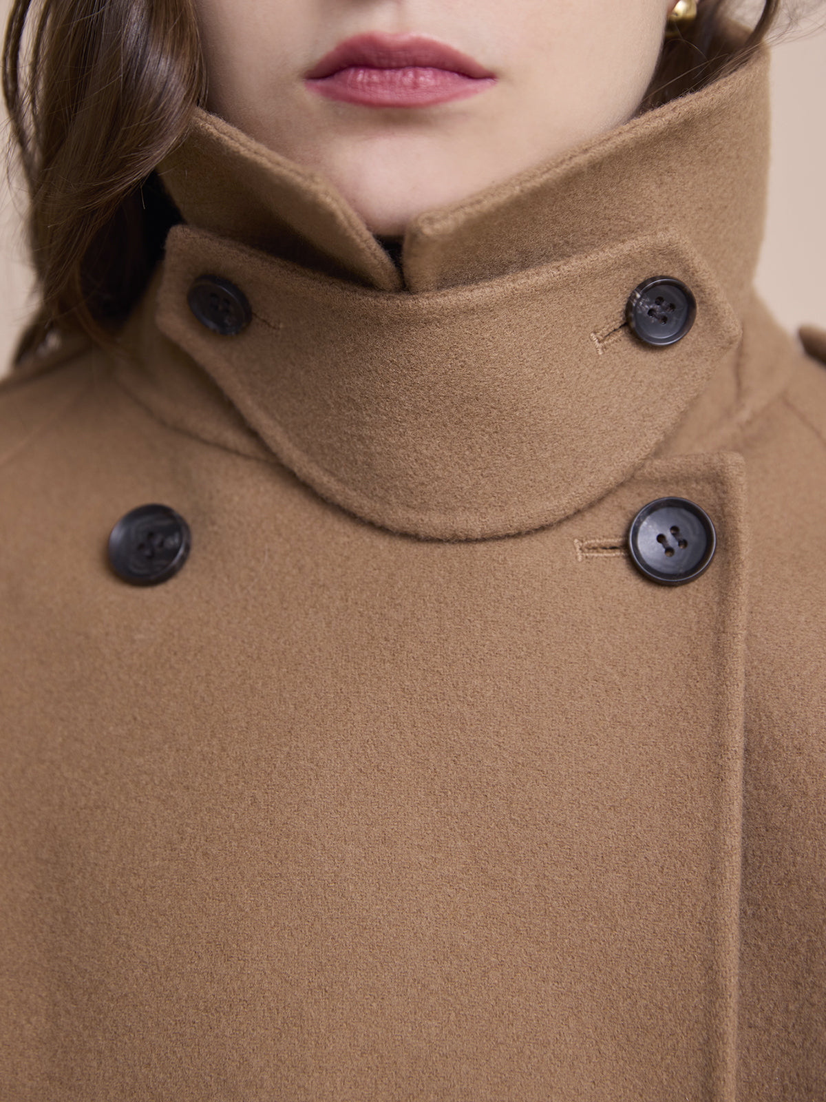 ウールショートトレンチコート