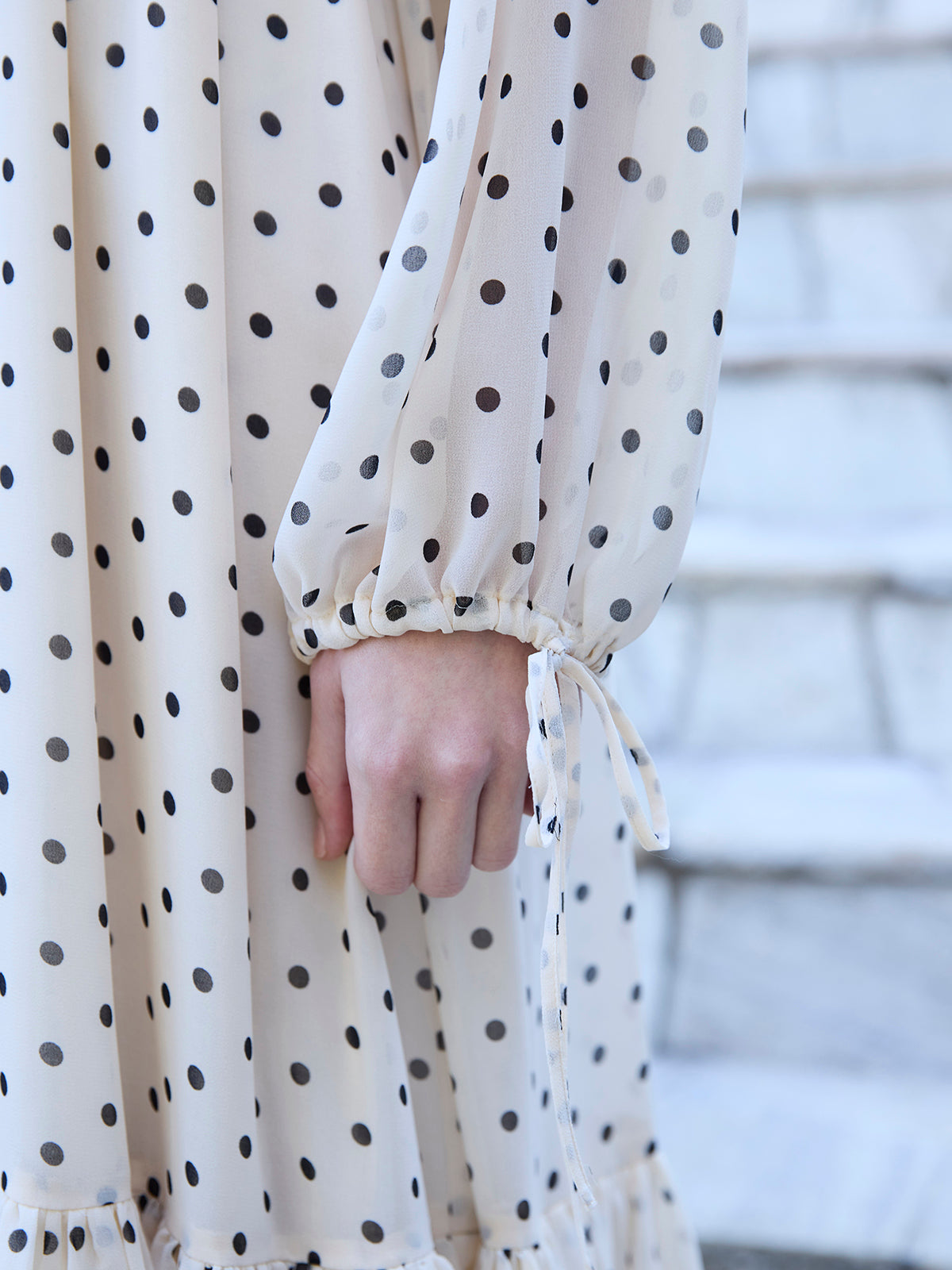 ドットギャザーフリルワンピース