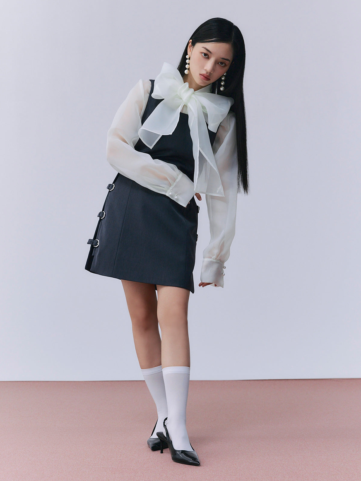 サイドベルトワンピース