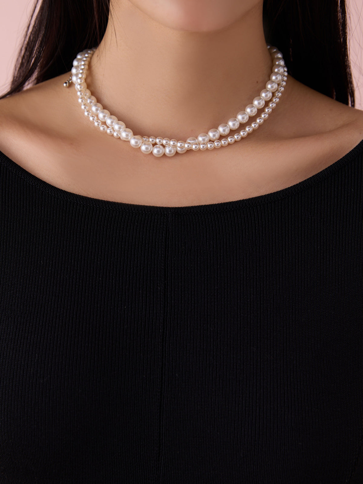 カーブシルエットニットコンビチュールフレアワンピース