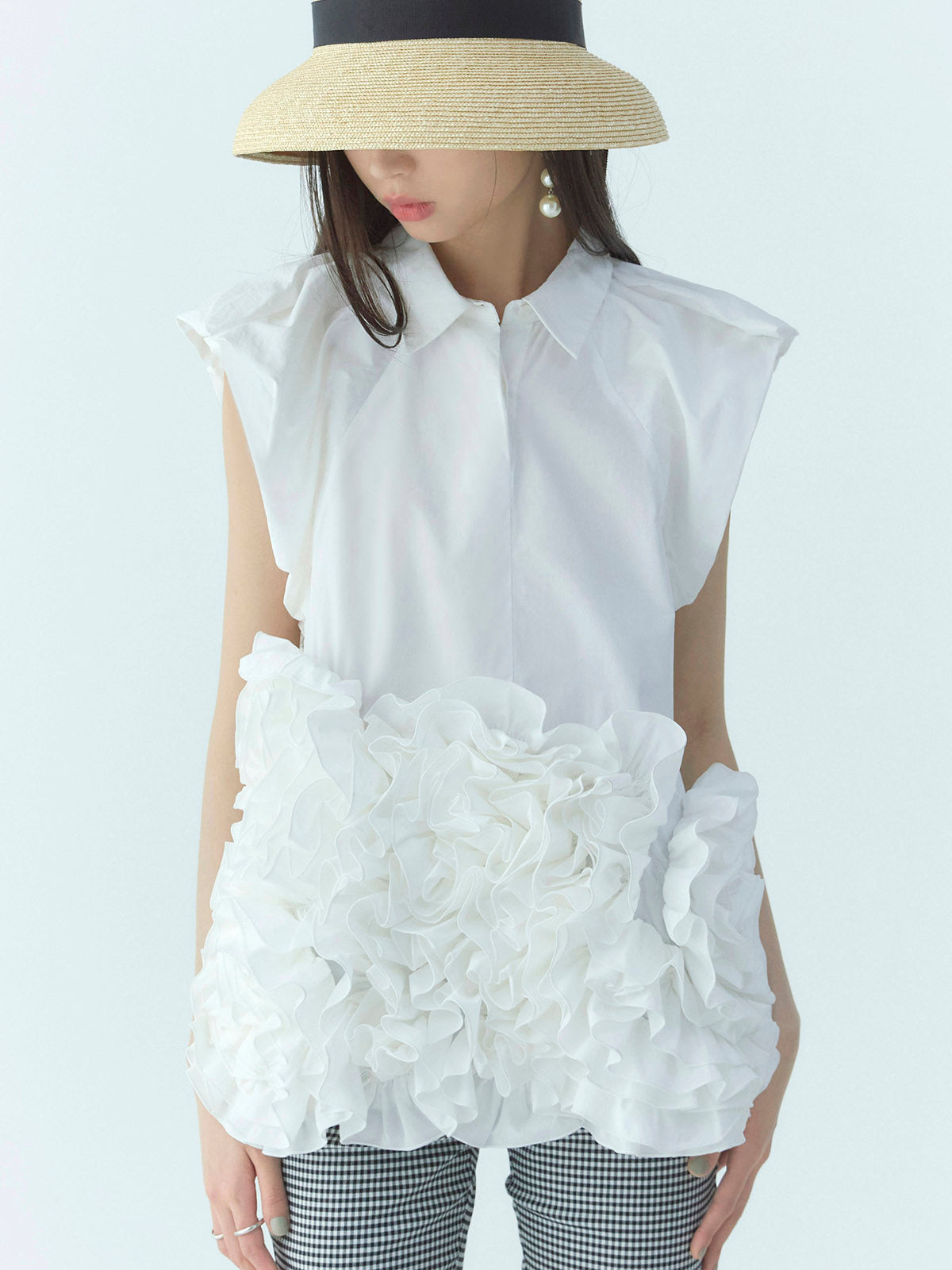 フラワーモチーフブラウス