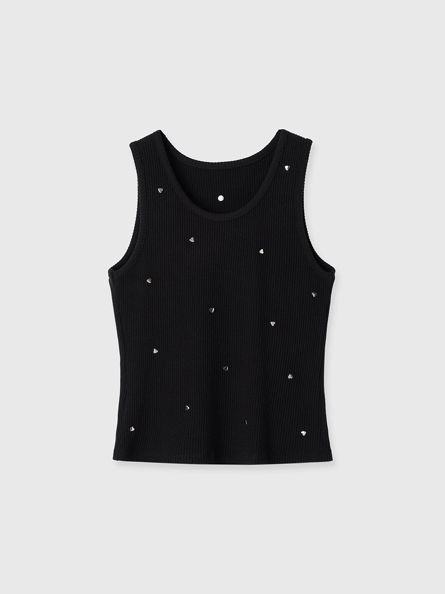 ハートスタッズタンクトップ