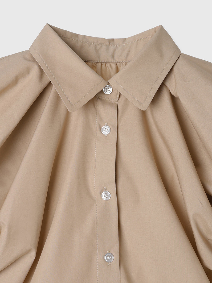 ギャザースリーブブラウス