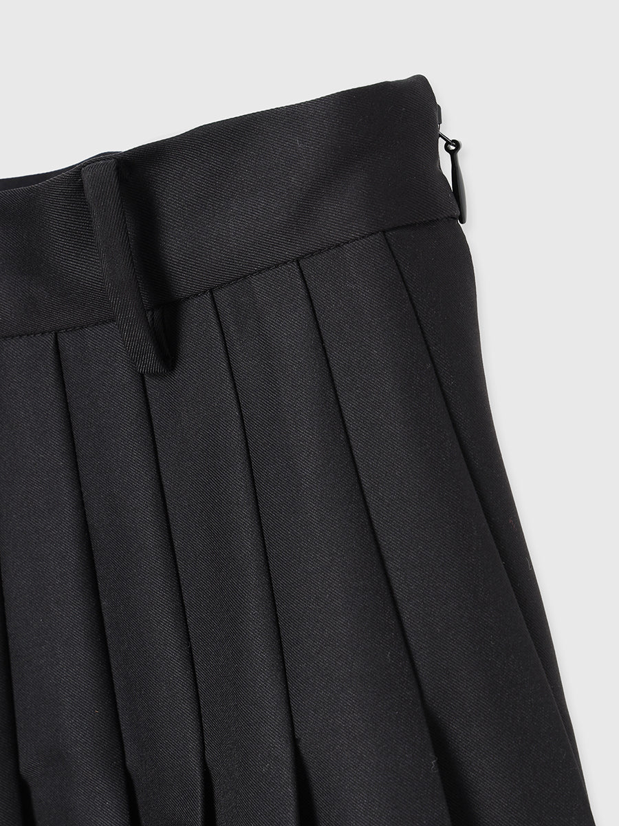 プリーツミディスカート