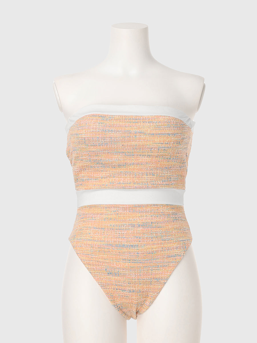 バックリボンツイードワンピース