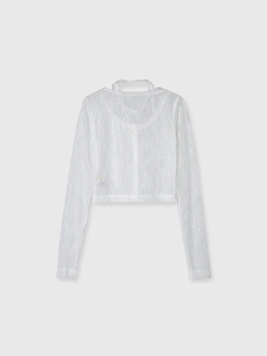 チョーカー付きレーストップス