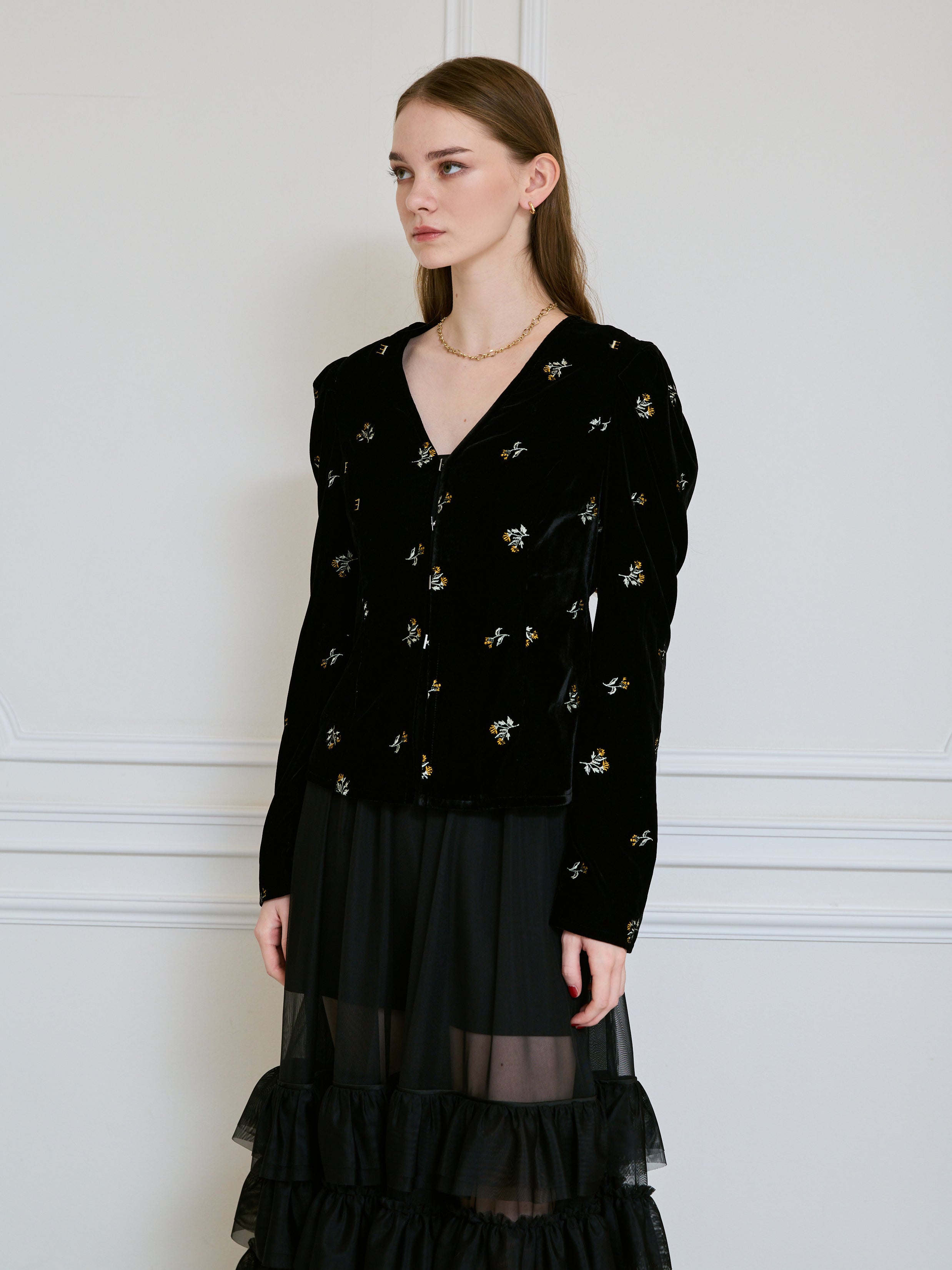 YSL 花柄刺繍 フリース毛布 2点セット yl_hk-01.jpg