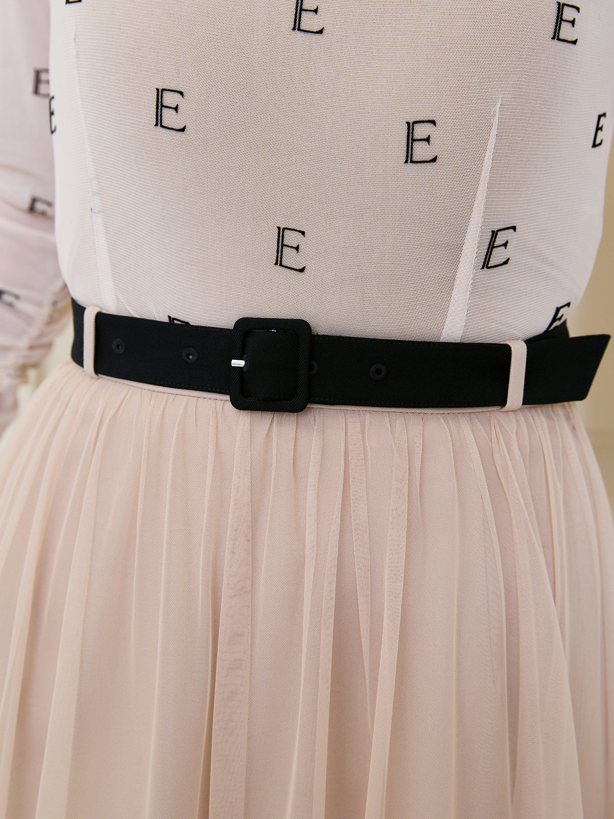 チュールティアードレイヤードスカート