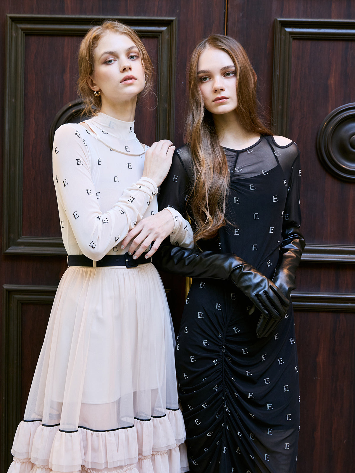 チュールティアードレイヤードスカート