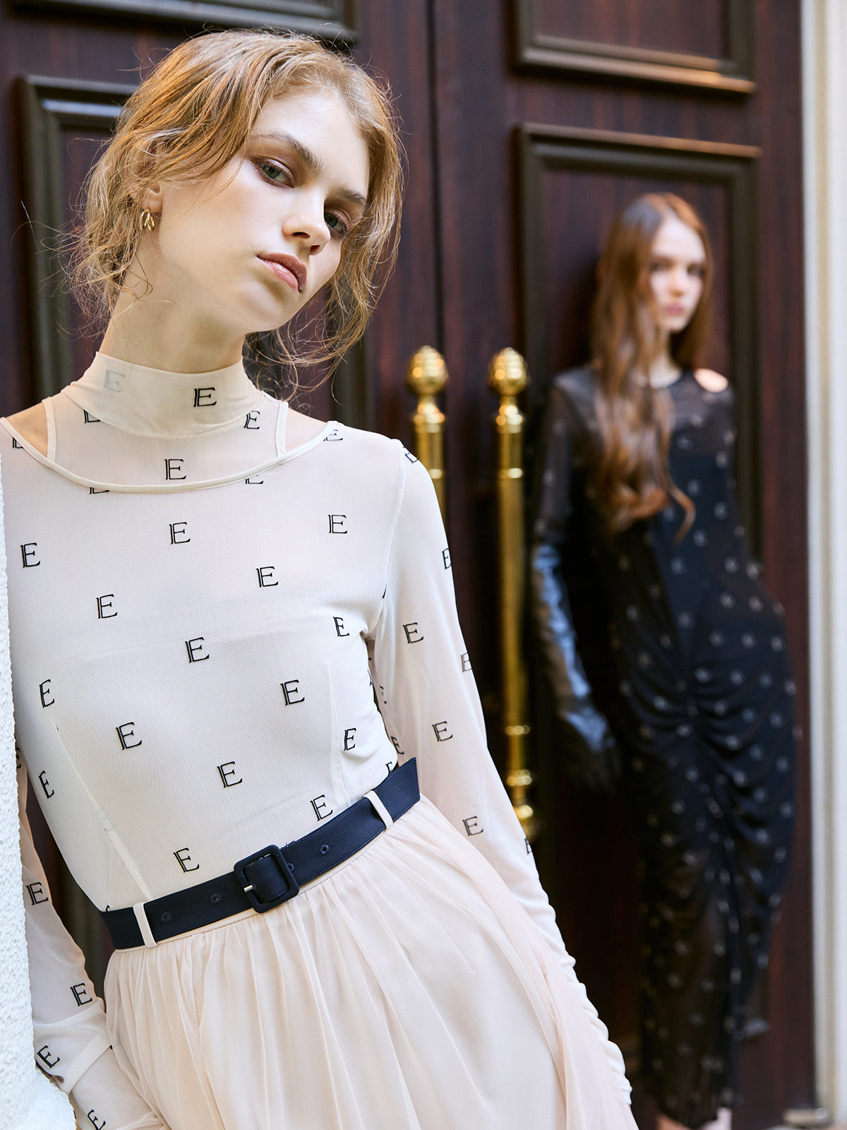 トップス 9612 ラメシアーカットトップス（長袖）