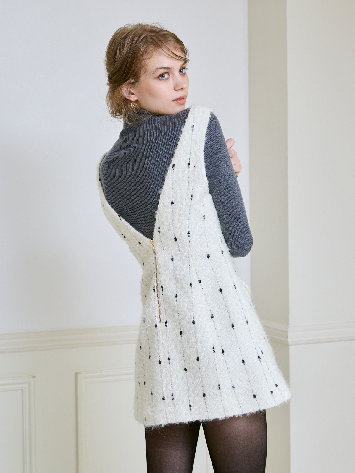 キャンディーツイードミニワンピース